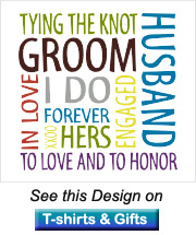 groom gifts design is words formed in a square