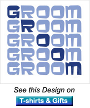 groom gifts with the word groom in blue