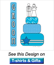 groom products design is blue wedding cake