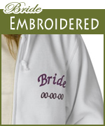 embroidered bride apparel