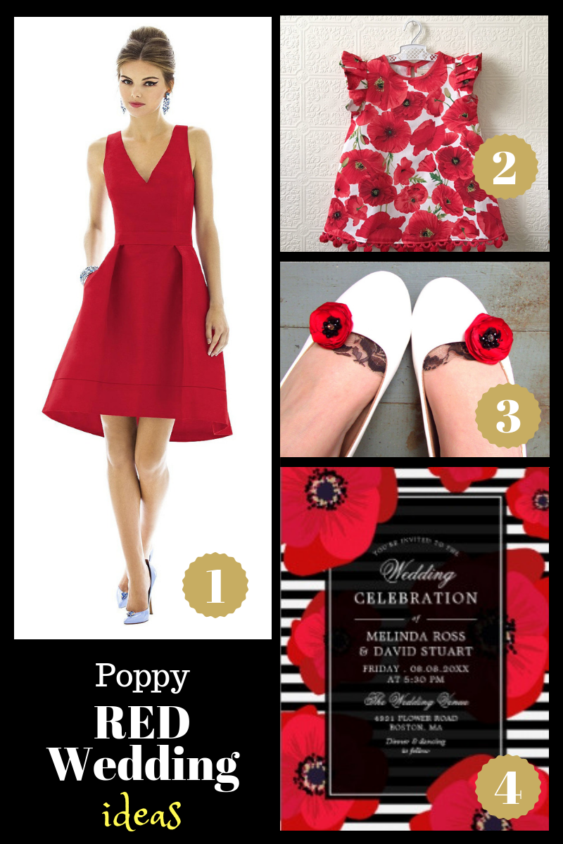 poppy red wedding ideas