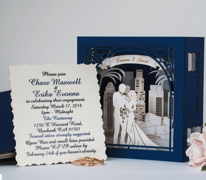 pop-up wedding invitation