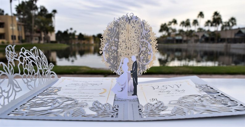 3d wedding invitation